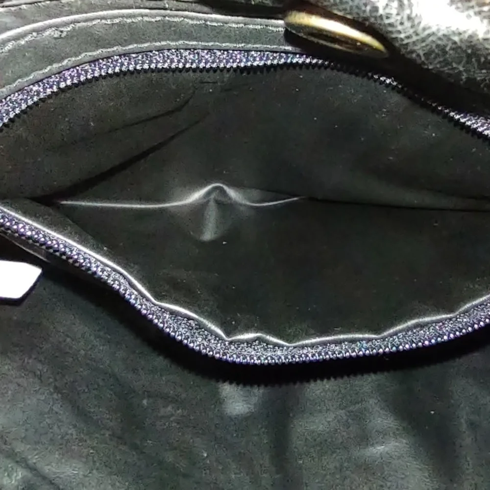 Le Privé Holiday Fair 70s/80s Elegant Black Faux Leather Purse Crossbody Clutch
